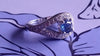 DIAMOND AND BLUE SAPPHIRE ENGAGEMENT RING 