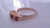 Diamond and Ruby Half Eternity Vintage-Inspired Wedding Ring 