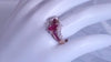 Diamond and Ruby Swirl Half Eternity Ring