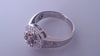 HALO SETTING ENGAGEMENT RING WITH COGNAC DIAMONDS