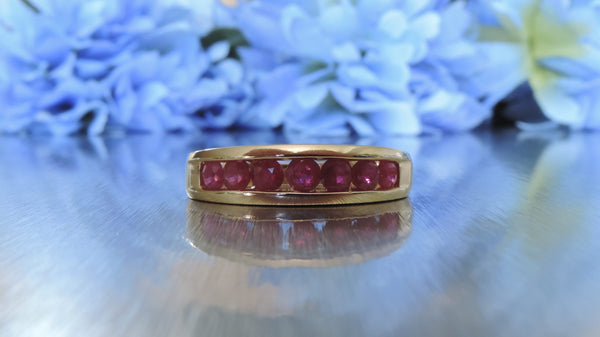 RUBY HALF ETERNITY CHANNEL SET RING – Transcend Fine Jewellery