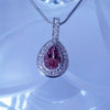 PINK TOURMALINE AND DIAMOND PENDANT AND NECKLACE