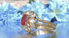 DIAMOND AND RUBY SWIRL CELEBRATION RING