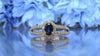 HALF ETERNITY DIAMOND AND BLUE SAPPHIRE ENGAGEMENT RING 01