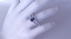 HALF ETERNITY DIAMOND AND BLUE SAPPHIRE ENGAGEMENT RING