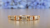 HALF ETERNITY DIAMOND RING WITH ROUND BRILLIANT AND BAGUETTE DIAMONDS