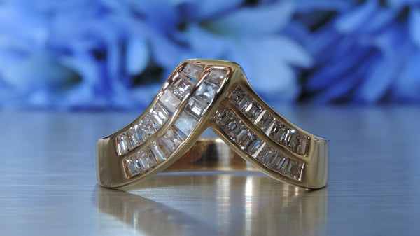 Swirl Half Eternity Statement Wedding Ring