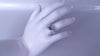 VINTAGE-INSPIRED BLUE SAPPHIRE AND DIAMOND ENGAGEMENT RING